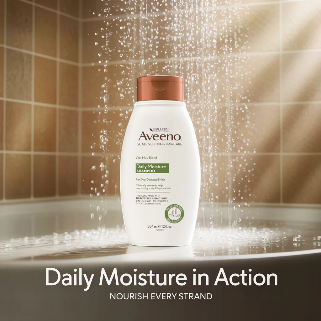 Aveeno with natural oats and almonds showcasing ingredient story